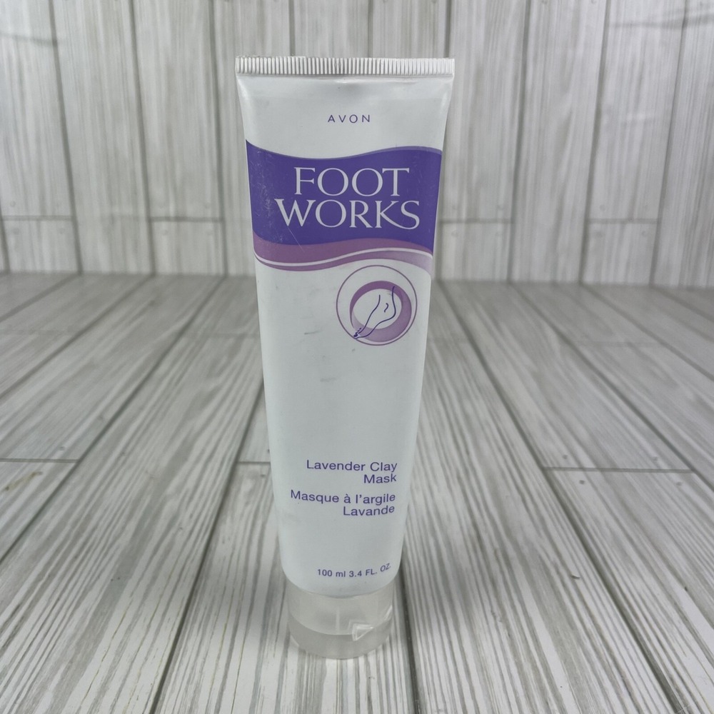 LAVENDER CLAY MASK AVON FOOTWORKS FEET Pedicures Retired OLD STOCK New